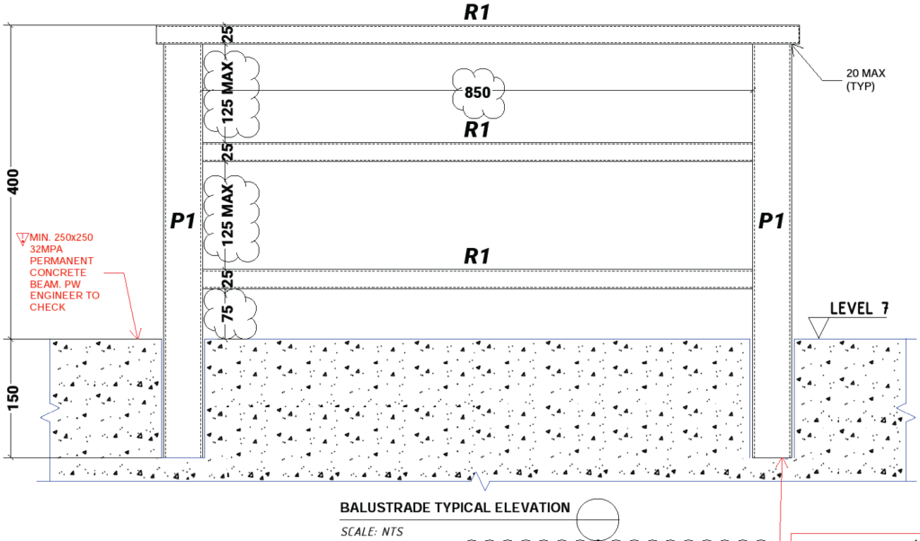 aluminium balustrade structural design